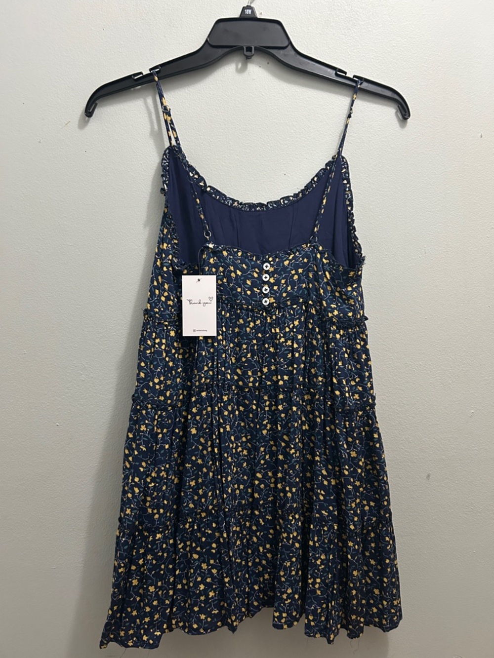 Navy Floral Button-Front Sundress - Women
